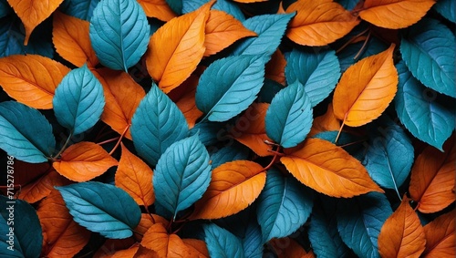 leaves background, close-up, Nature background, colorful abstract
