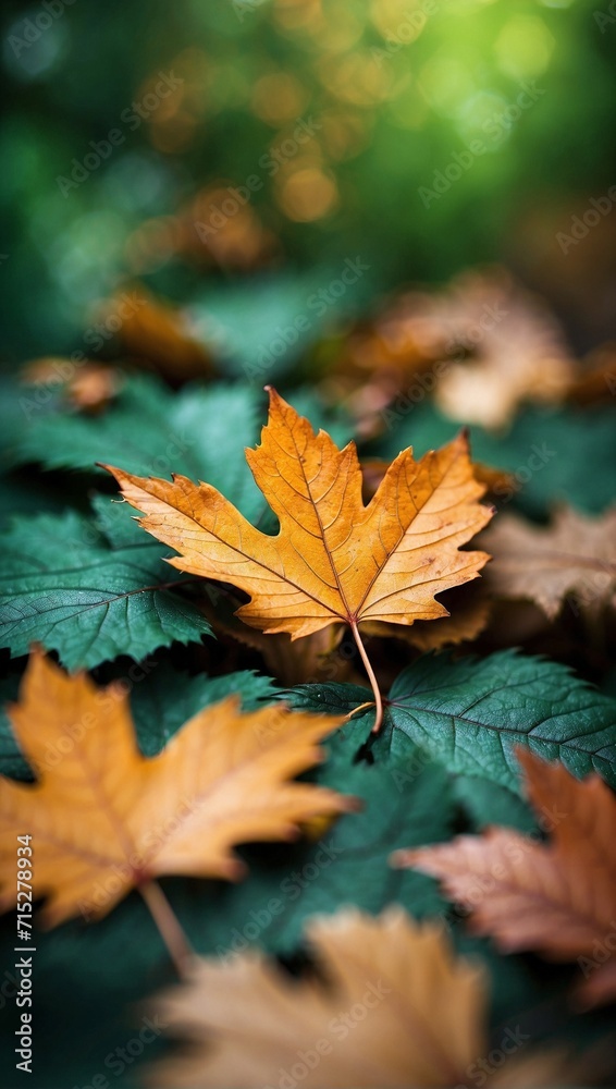 Obraz premium leaves background, close-up, Nature background, colorful abstract