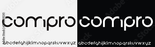 Modern Bold Font. Upper case Lower case Typography urban style alphabet fonts for fashion, sport, technology, digital, movie, logo design, vector illustration