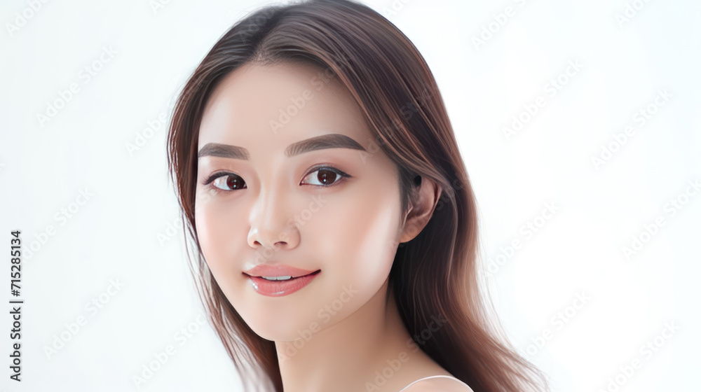 Beautiful young asian woman with clean fresh skin on white background, Face care, Facial treatment, Cosmetology, beauty and spa, Asian women portrait. Beautiful young asian woman with clean fresh skin on white background, Face care, Facial treatment, Cosmetology, beauty and spa, Asian women portrait.