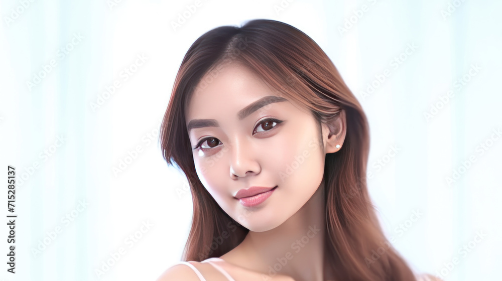 Beautiful young asian woman with clean fresh skin on white background, Face care, Facial treatment, Cosmetology, beauty and spa, Asian women portrait. Beautiful young asian woman with clean fresh skin on white background, Face care, Facial treatment, Cosmetology, beauty and spa, Asian women portrait.