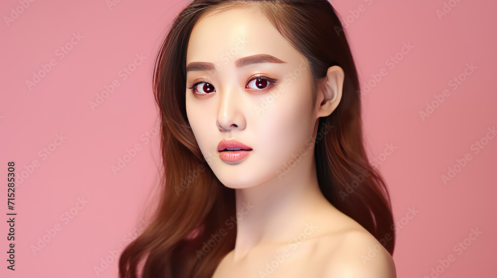 Beautiful young asian woman with clean fresh skin on white background, Face care, Facial treatment, Cosmetology, beauty and spa, Asian women portrait. Beautiful young asian woman with clean fresh skin on white background, Face care, Facial treatment, Cosmetology, beauty and spa, Asian women portrait.