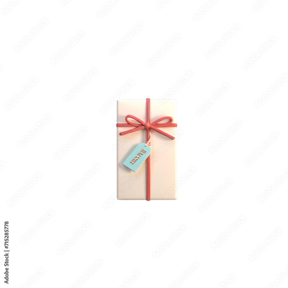 Fototapeta premium gift box with red ribbon