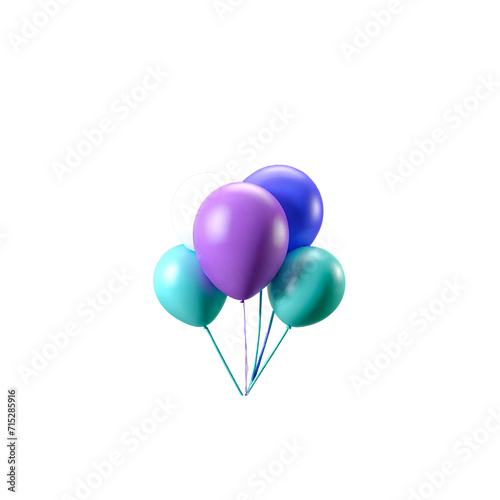 balloons isolated on white