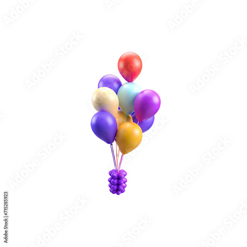 balloons isolated on white