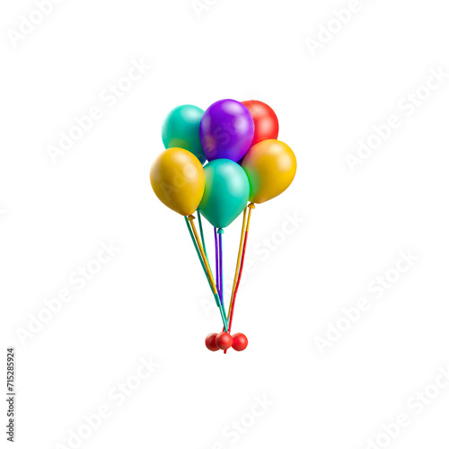 colorful balloons isolated on white