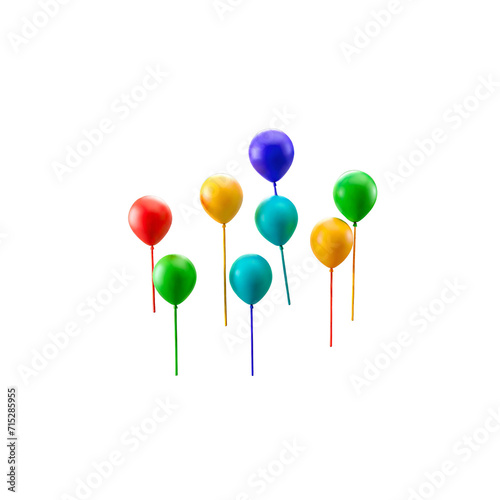 balloons isolated on white