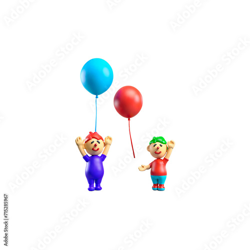 child with balloons