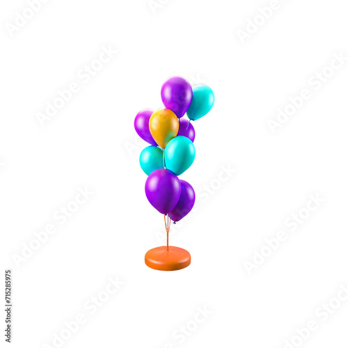 balloons on a white background