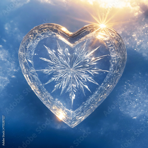 The icy heart on a sunny day.