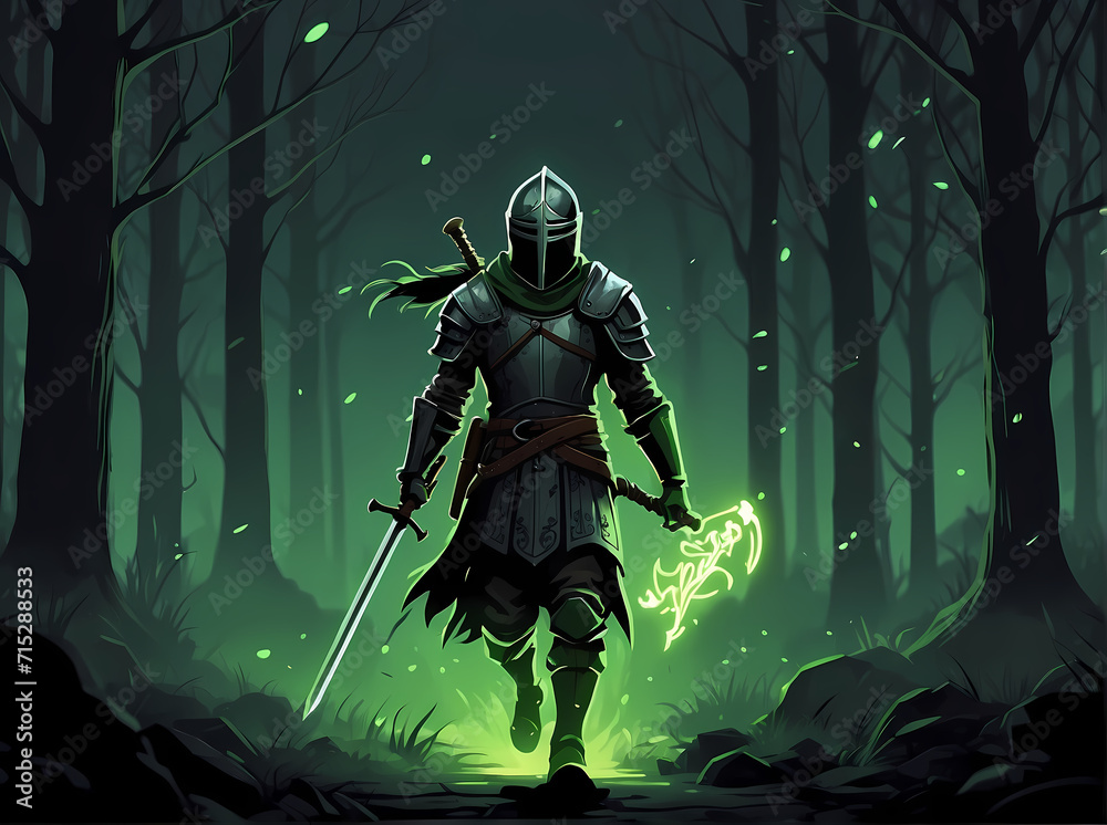 Fototapeta premium a warrior from a game