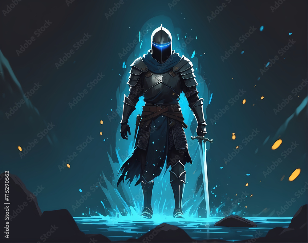 Fototapeta premium a warrior from a game