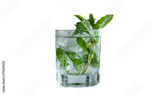 Refreshing Mint-Infused Hydration on a transparent background