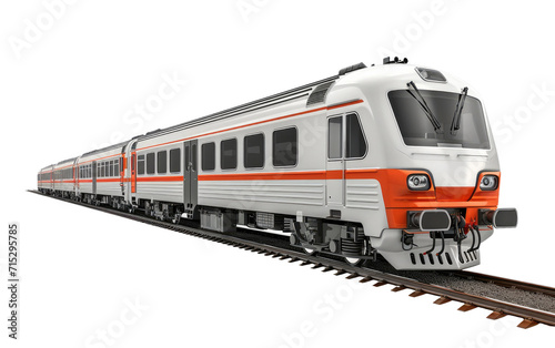 Passenger Train Isolated on a transparent background