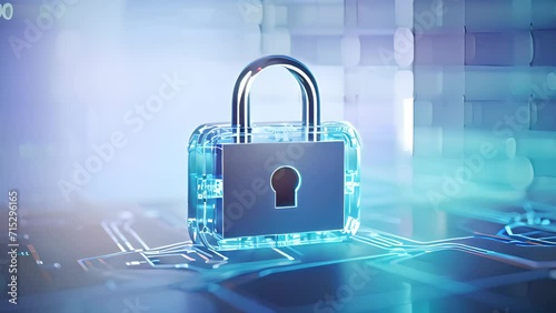 Wallpaper Mural Cyber security concept with digital lock. Torontodigital.ca