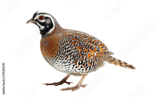 Sleek Quail in Blank Space on a transparent background