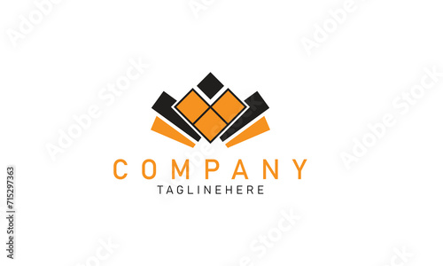 Set of logos of ceramic tiles Tile Roofing Logo Design Template Vector logo of tiles, floors and repairs