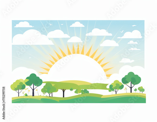 sunny weather on spring season for greeting cards  posters  or social media