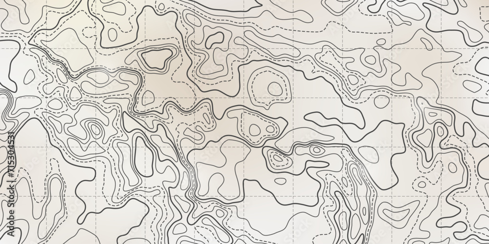 Ocean bottom topographic line map curvy wave isolines vector illustration. Sea depth topographic landscape surface for nautical radar readings. Cartography texture abstract banner relief ocean floor. Ocean bottom topographic line map curvy wave isolines vector illustration. Sea depth topographic landscape surface for nautical radar readings. Cartography texture abstract banner relief ocean floor.