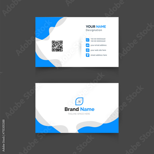 creative modern professional business card design.
corporate minimal business template design.