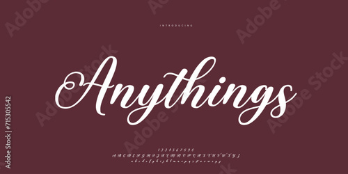 Abstract Fashion font alphabet. Minimal modern urban fonts for logo, brand etc. Typography Calligraphy typeface uppercase lowercase and number. vector illustration
