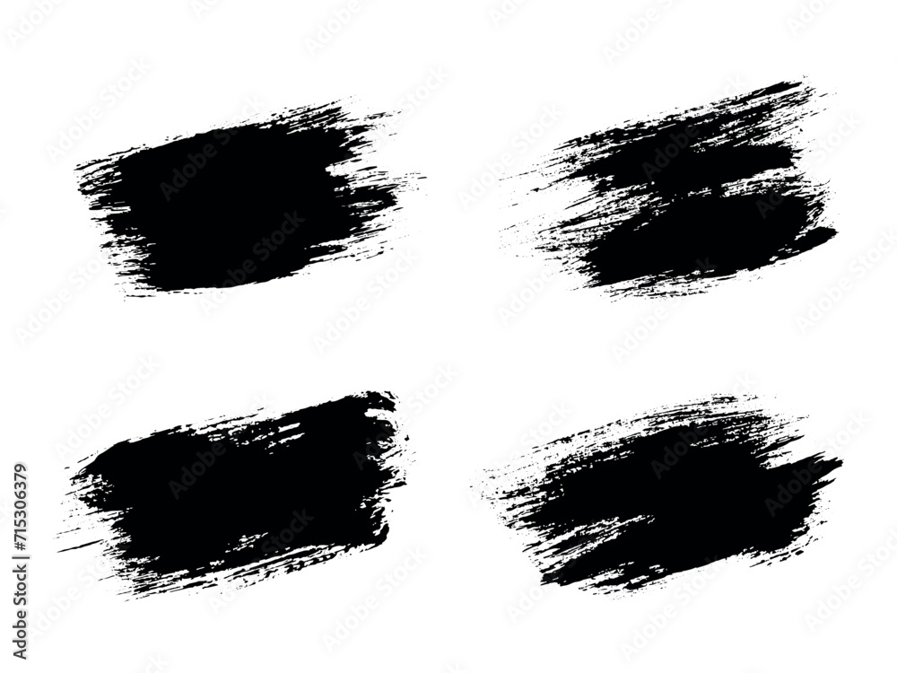 Vector paint brush spot set Hand painted background Ink scribble dab clipart Vector paint brush spot set Hand painted background Ink scribble dab clipart