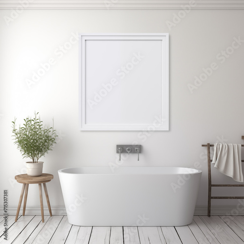 Modern home mockup interior background  3d render