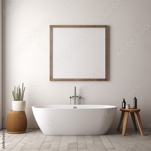 Modern home mockup interior background  3d render