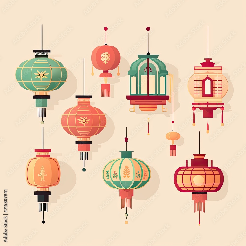 Vector Illustration of Chinese Lantern