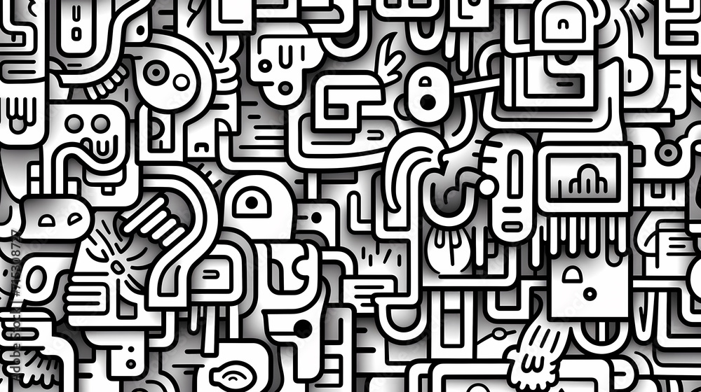 Cute graffiti art abstract background poster web page PPT, art background