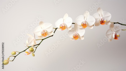 Orchid on white background