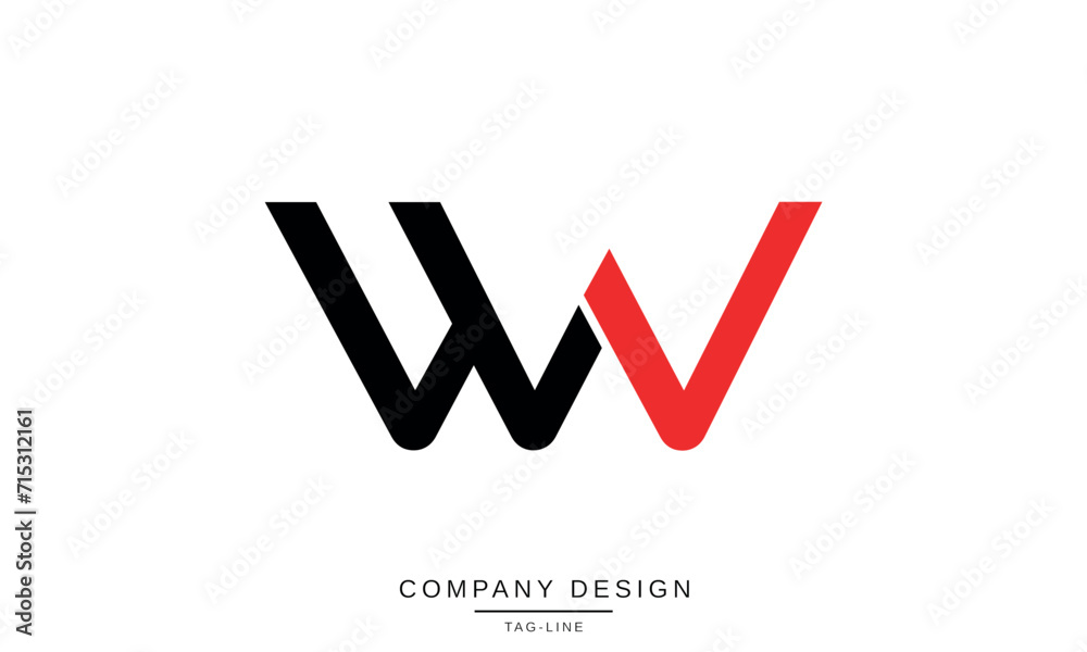 WN, NW, Abstract Letters Logo Monogram WN, NW, Abstract Letters Logo Monogram