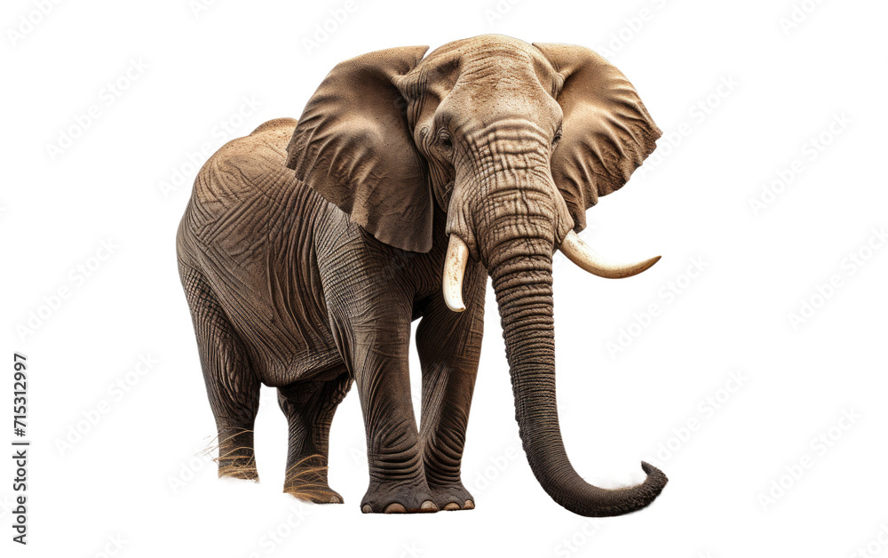 Obraz premium Witnessing the Graceful Movement of Elephants in Their Natural Habitat on a White or Clear Surface PNG Transparent Background.