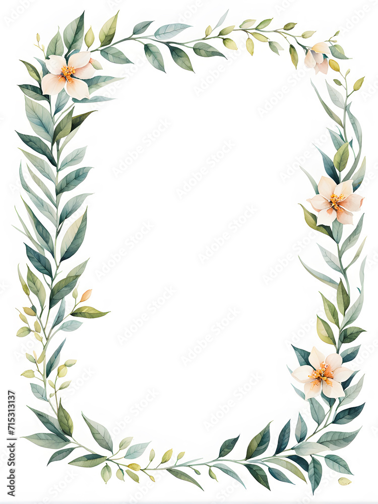 watercolor-illustration-featuring-a-yellow-leafy-frame-in-minimalist-style-leaf