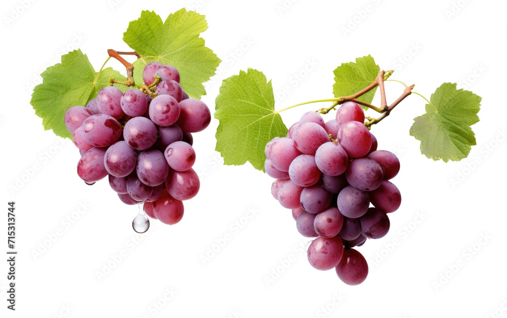 Fototapeta premium A Celebration of Nature Bounty with the Plump and Juicy Goodness of Grapes on a White or Clear Surface PNG Transparent Background.