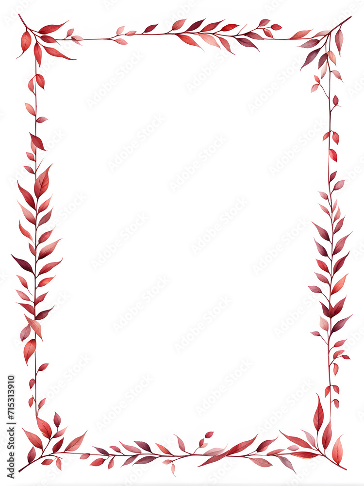 Obraz premium watercolor-illustration-leafy-frame-inhabited-by-birds-created-in-a-minimalist-style-no-back