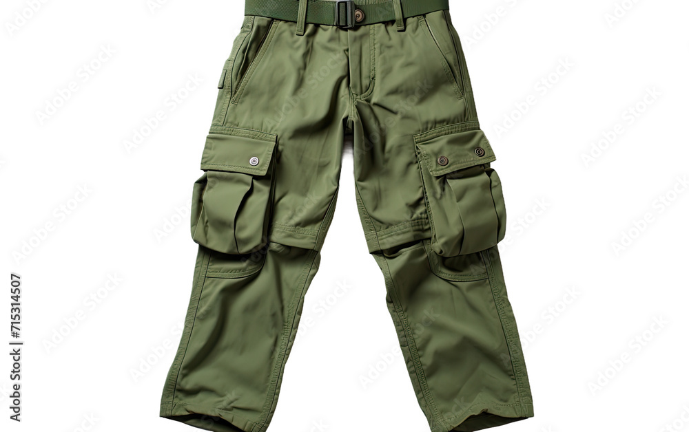 Stylish Kids Pants Featuring Multiple Pockets for Little Essentials on a White or Clear Surface PNG Transparent Background. Stylish Kids Pants Featuring Multiple Pockets for Little Essentials on a White or Clear Surface PNG Transparent Background.