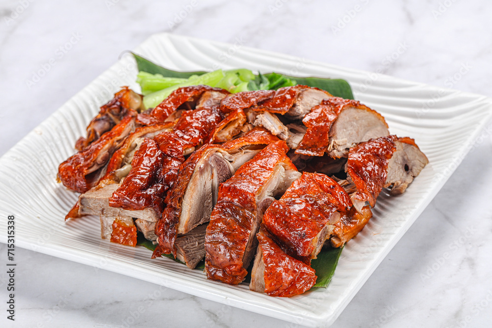 Asian cuisine - roasted duck with skin Asian cuisine - roasted duck with skin