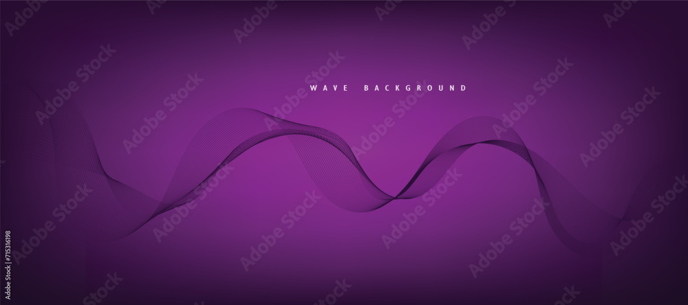 Purple background with flowing wave lines. Futuristic technology concept. Vector illustration Purple background with flowing wave lines. Futuristic technology concept. Vector illustration