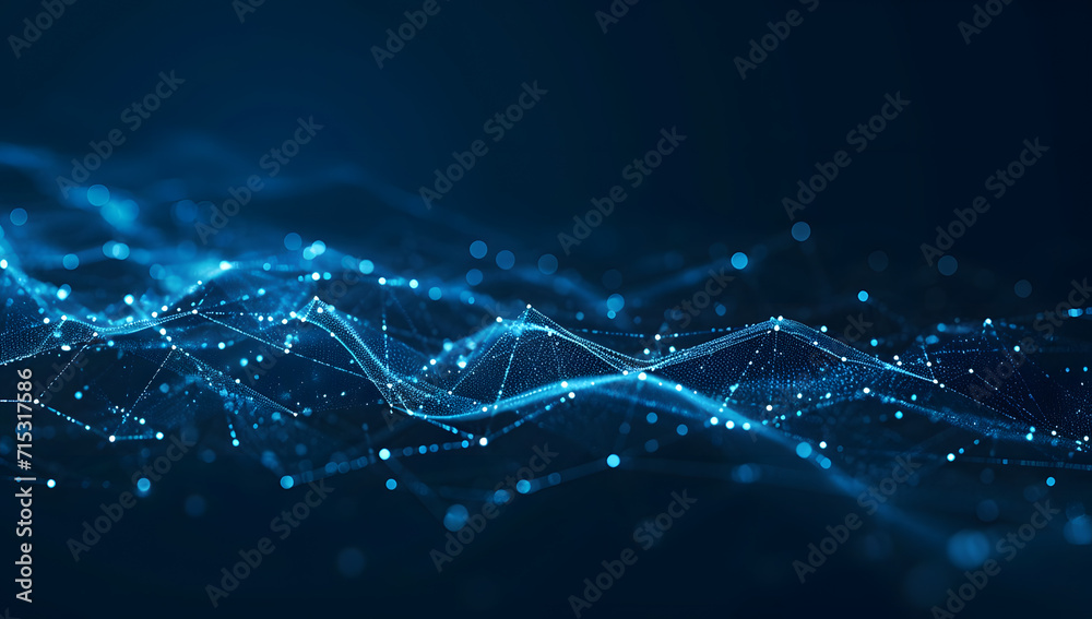 Obraz premium Technology Network Background_Generative AI