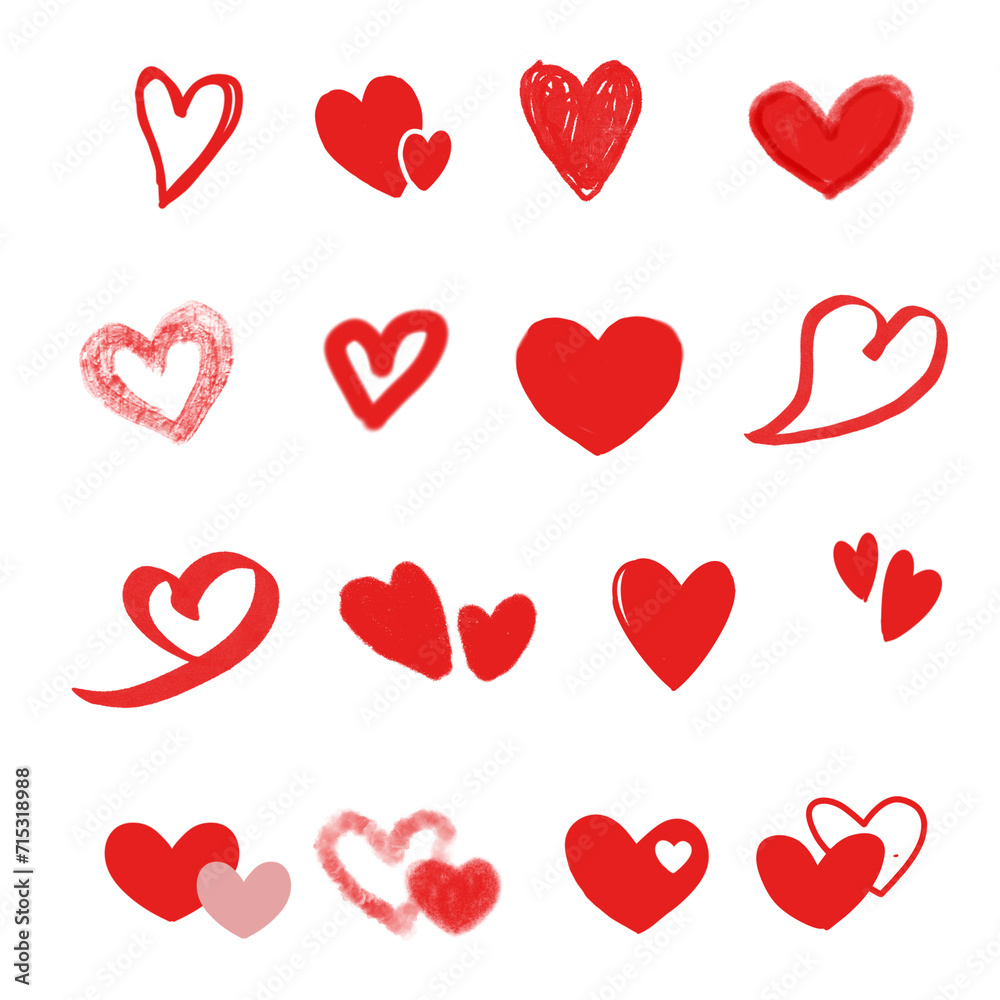 Romantic Red Hearts Seamless Pattern for Valentine's Day Love Design