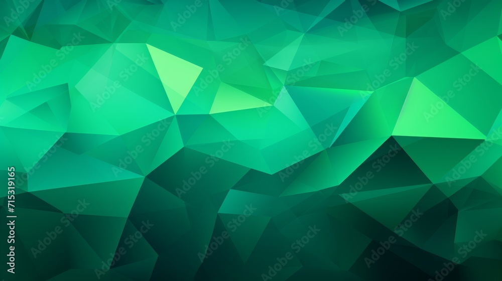 © Ashi - Vibrant green polygonal elegance: abstract light background