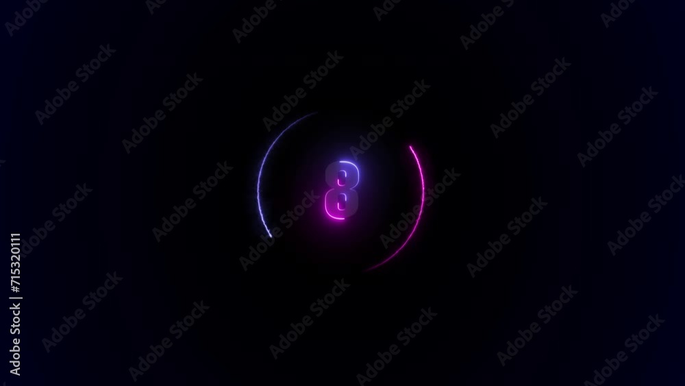 top ten countdown animation, neon light numbers from 10 to 1, laser ray appears on black background. 4K Video top ten countdown animation, neon light numbers from 10 to 1, laser ray appears on black background. 4K Video
