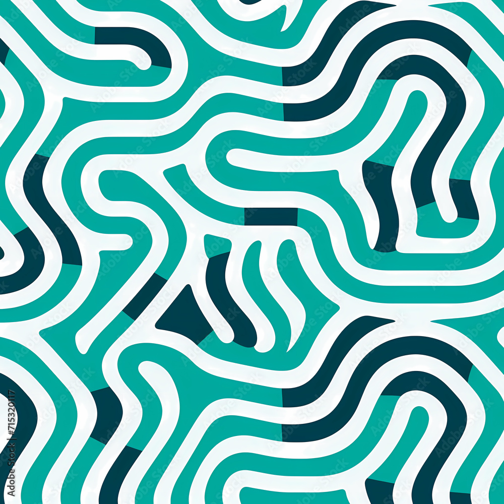 Line art wave crooked pattern  background. illustration wallpaper