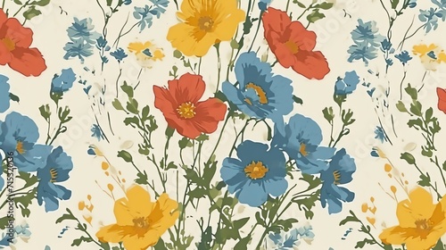 Vintage Style Floral Fabric Pattern