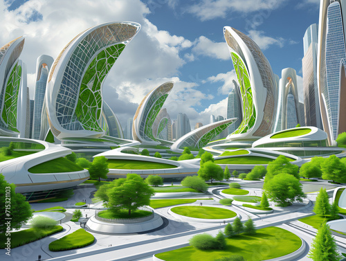 green future modern city