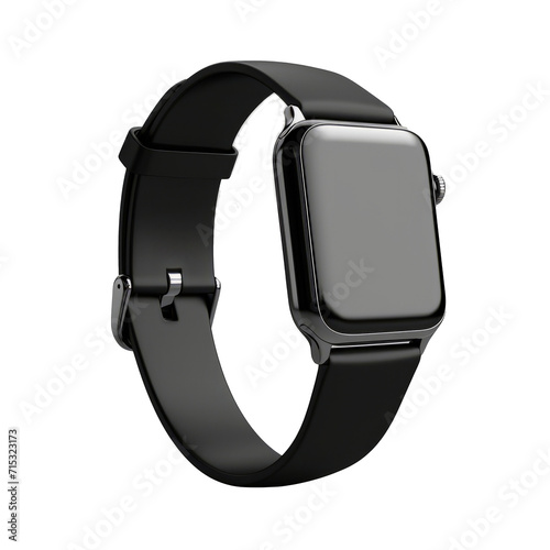 black belt with watch isolated on transparent background. png file