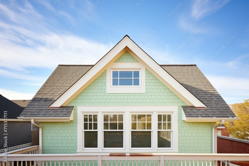 dormer windows on a green cape cod home