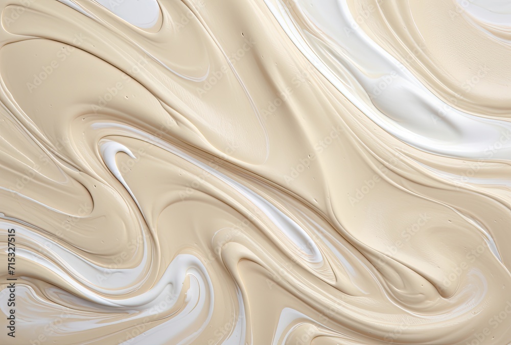 Artistic smears of creamy cosmetic texture, creating a visually pleasing composition.