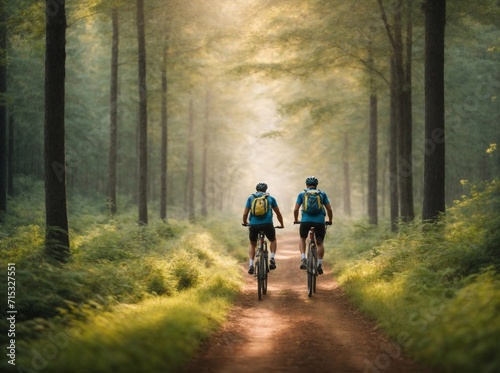 cycling in the woods © Mihail Vertoletskyi